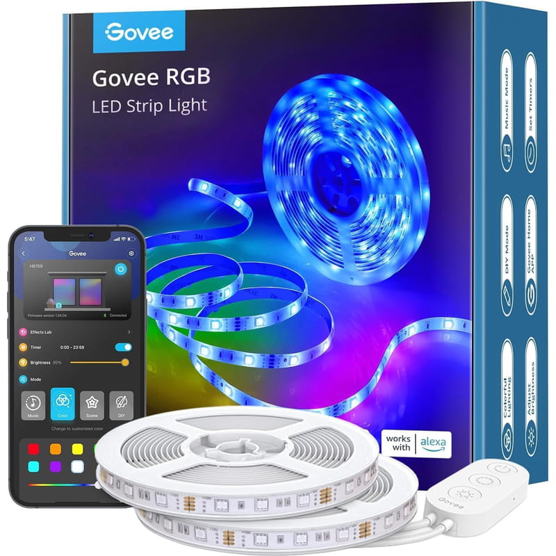 Світлодіодна стрічка розумна Govee H611 RGB, 10 м, White (H61103A3)