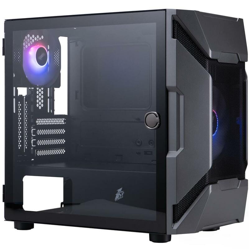 Корпус 1stPlayer D3-A-BK-1F7-14-1F7 Black без БП
