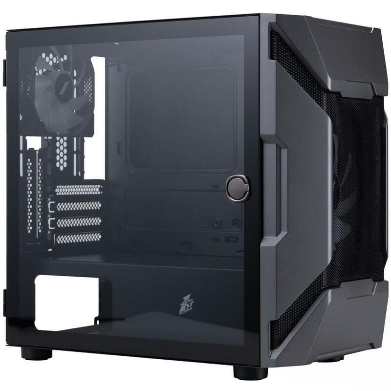 Корпус 1stPlayer D3-A-BK-1F7-14-1F7 Black без БП