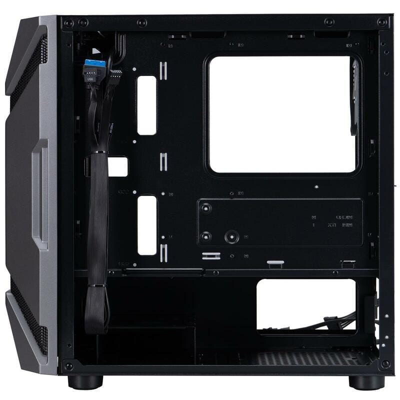 Корпус 1stPlayer D3-A-BK-1F7-14-1F7 Black без БП