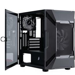 Корпус 1stPlayer D3-A-BK-1F7-14-1F7 Black без БП