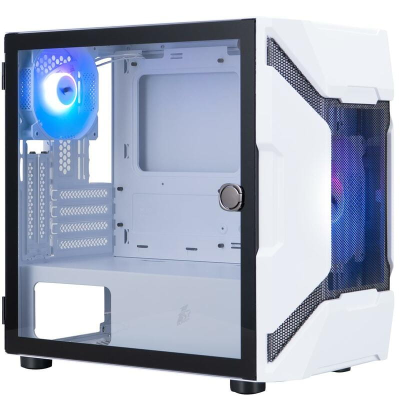 Корпус 1stPlayer D3-A-WH-1F7-14-W-1F7-W White без БП
