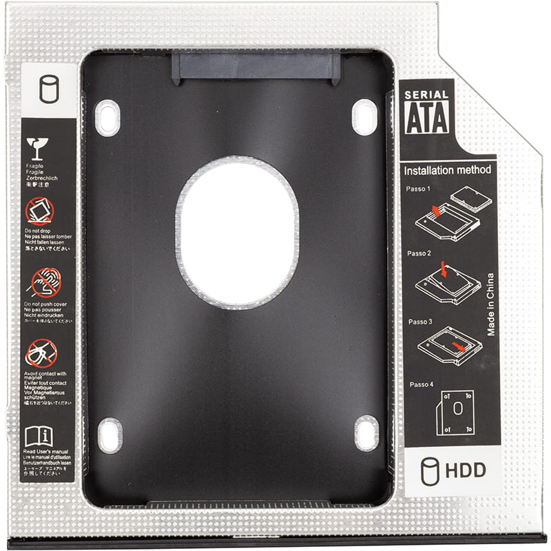 Адаптер HDD 2.5" для ноутбука в отсек CD-ROM PowerPlant HB390014 (12.7 мм)