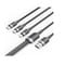 Фото - Кабель Vention USB - USB Type-С/microUSB/Lightning (M/M), 60W, 3А, 1.5 м, Black (CTPBG) | click.ua