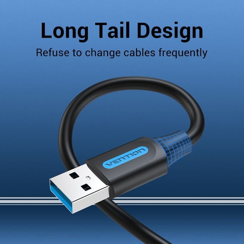 Кабель Vention USB - USB V 3.0 (M/M), 1 м, Black (CONBF)