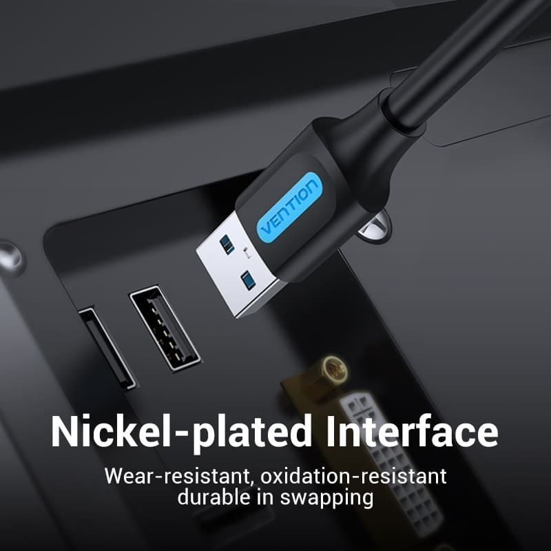 Кабель Vention USB - USB V 3.0 (M/M), 1 м, Black (CONBF)