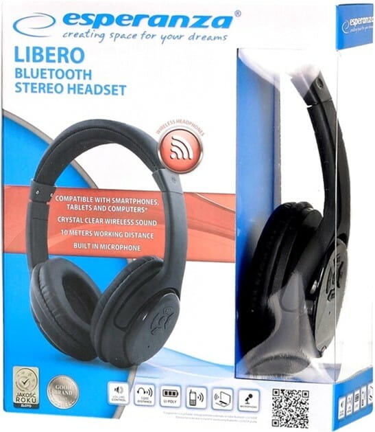Bluetooth-гарнітура Esperanza Libero Black (EH163K)