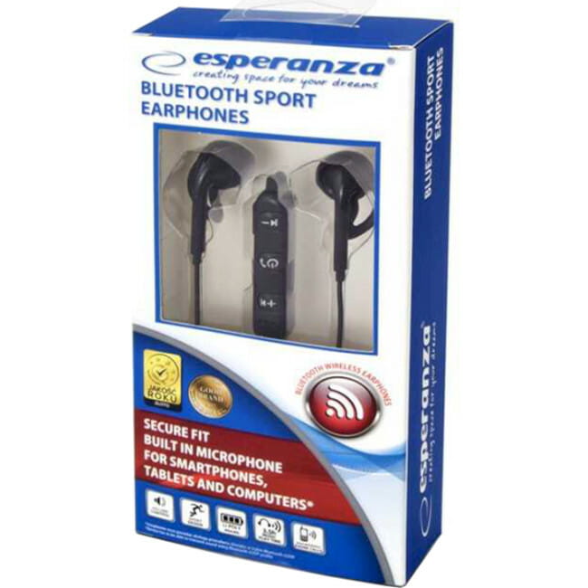 Bluetooth-гарнітура Esperanza Wireless Sport Eaprhones Black (EH187K)