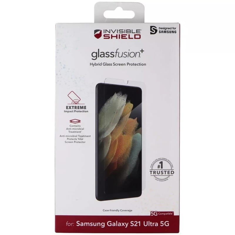 Защитная пленка ZAGG InvisibleShield GlassFusion+ Hybrid Glass для Samsung Galaxy S21 Ultra SM-G998 Transparent (200307502)