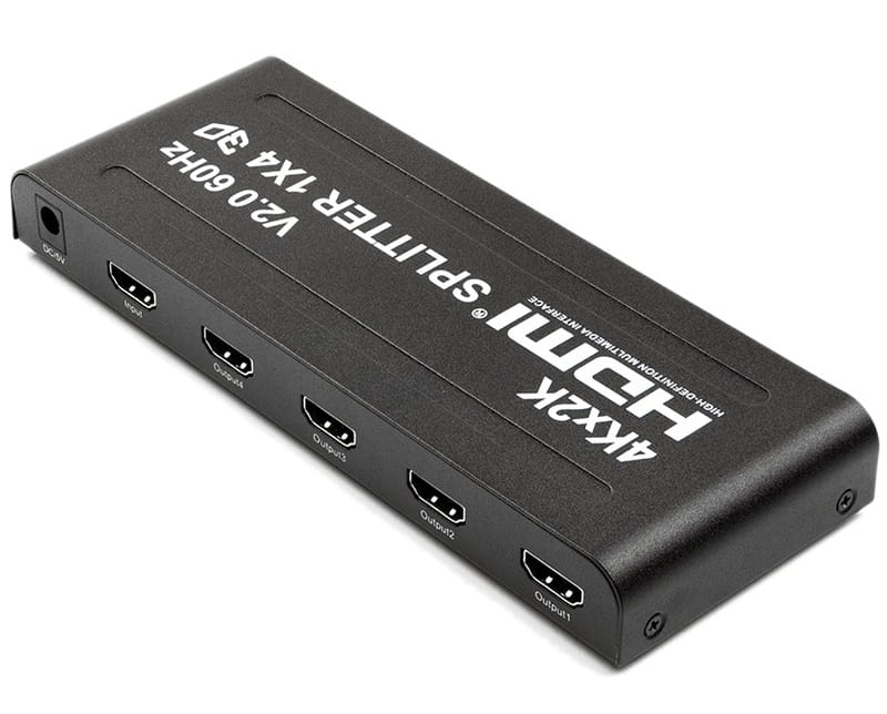 Сплиттер PowerPlant (CA912483) HDMI - 4xHDMI, черный