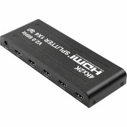 Сплітер PowerPlant (CA912483) HDMI - 4xHDMI, чорний