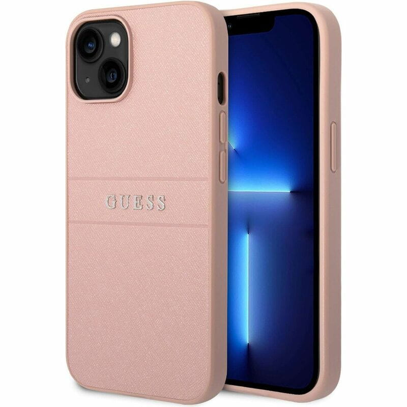 Чохол-накладка Guess Saffiano для Apple iPhone 14 Plus Pink (GUHCP14MPSASBPI)