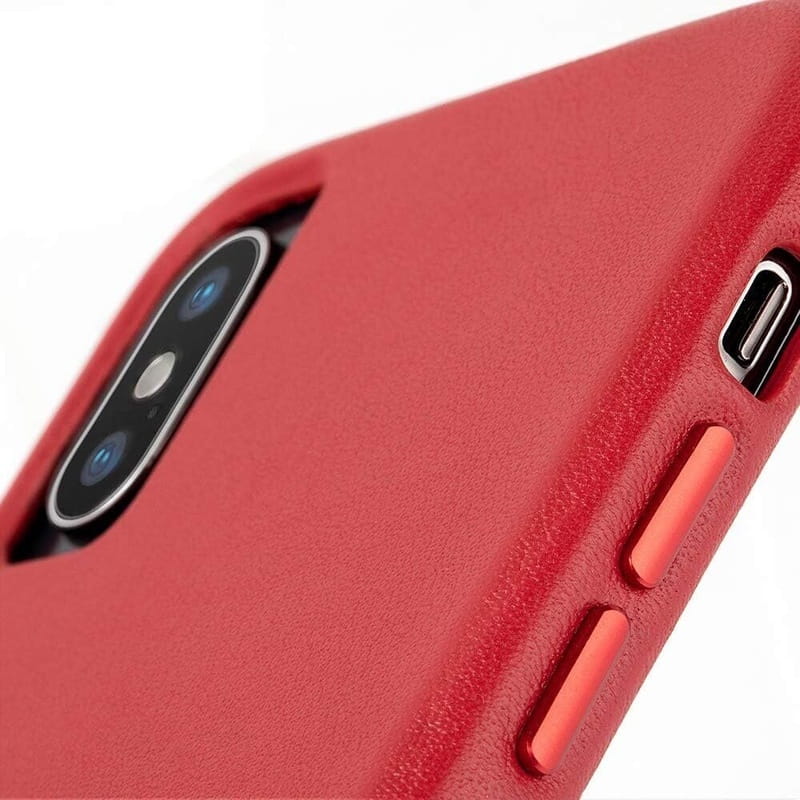 Чeхол-накладка Case-Mate Barely There Leather для Apple iPhone X / iPhone XS Red (CM037748)