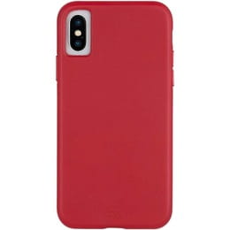 Чeхол-накладка Case-Mate Barely There Leather для Apple iPhone X / iPhone XS Red (CM037748)