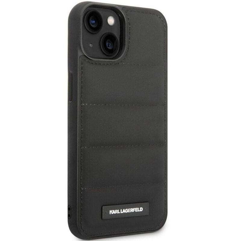Чохол-накладка Karl Lagerfeld Quilted Puffy Metal Logo для Apple iPhone 15 Black (KLHCP15SPSQAK)