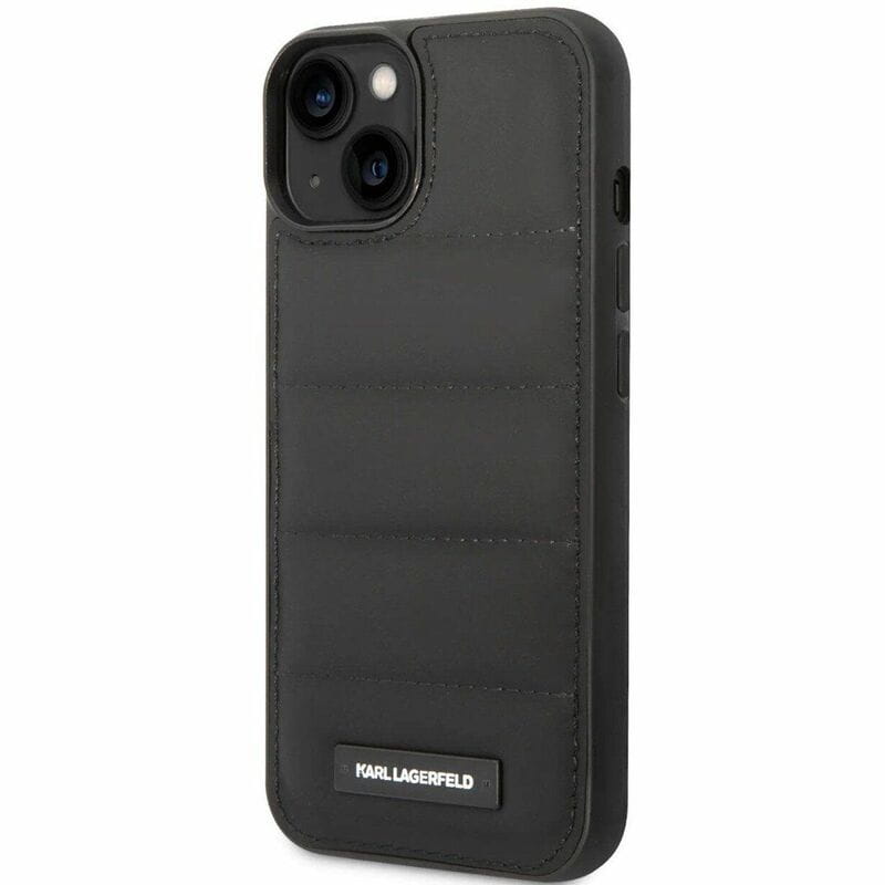 Чохол-накладка Karl Lagerfeld Quilted Puffy Metal Logo для Apple iPhone 15 Black (KLHCP15SPSQAK)