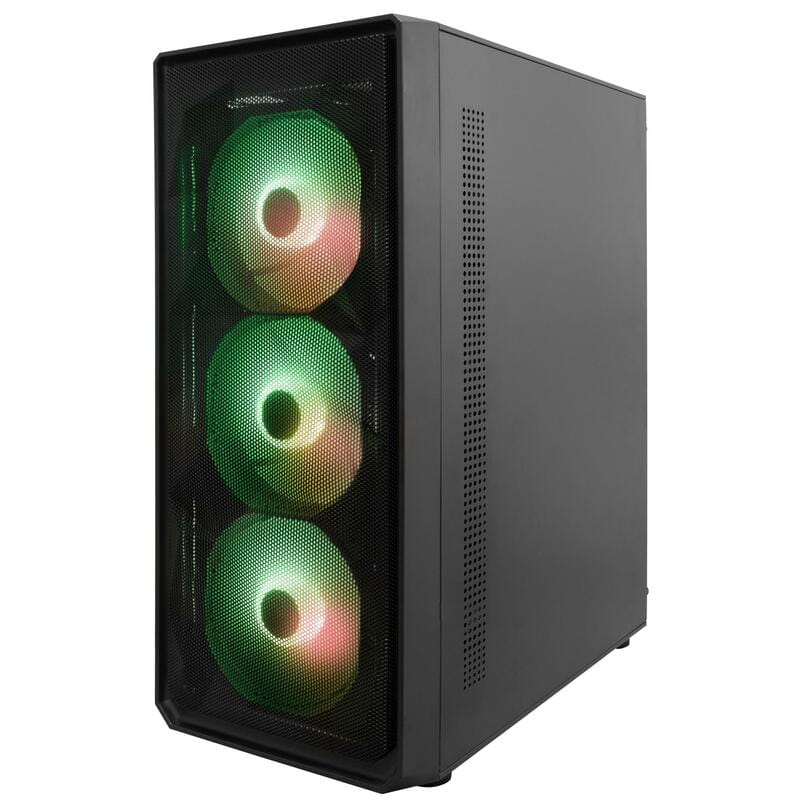 Корпус 1stPlayer FD3-BK-4F7 Black без БЖ