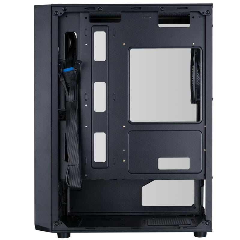 Корпус 1stPlayer FD3-M-BK-4F7 Black без БП