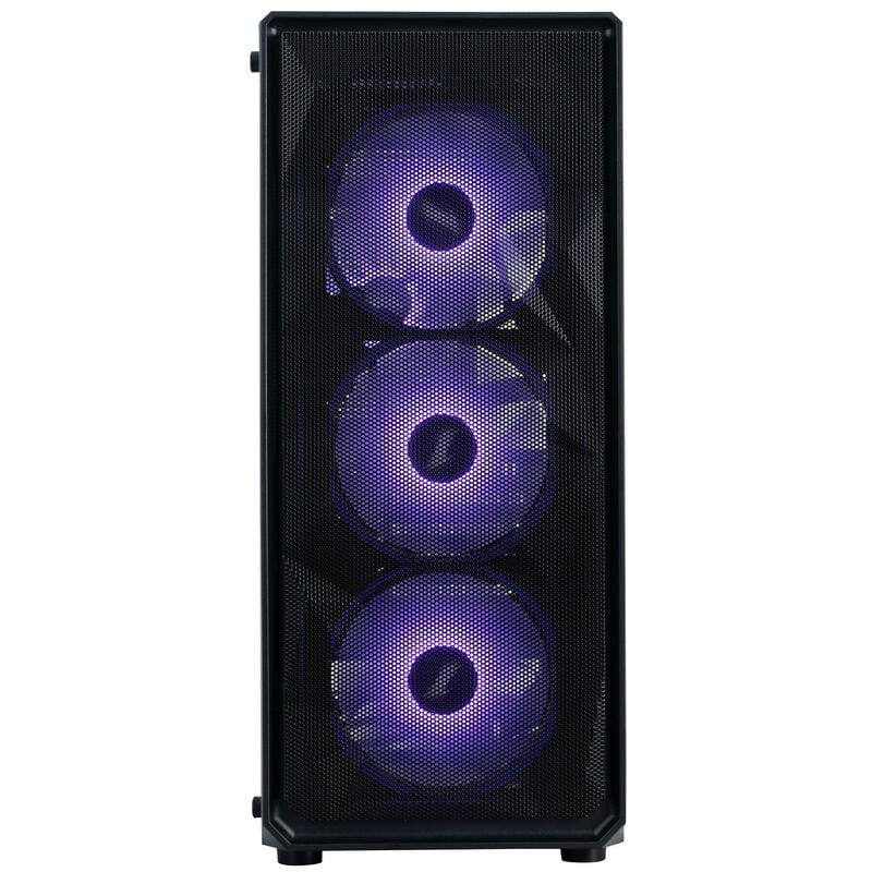 Корпус 1stPlayer FD3-M-BK-4F7 Black без БП