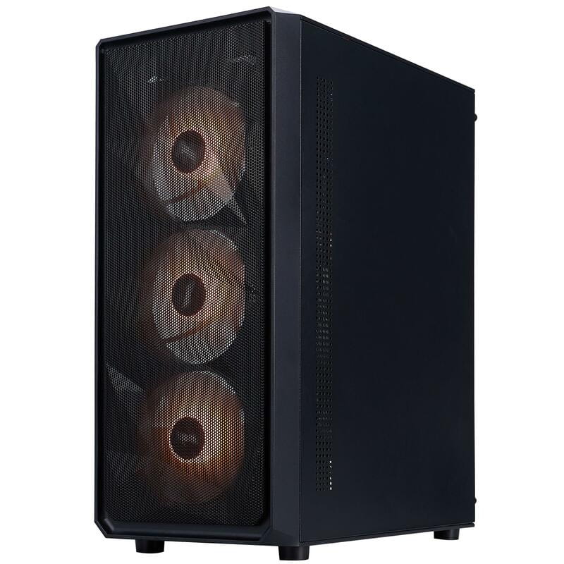 Корпус 1stPlayer FD3-M-BK-4F7 Black без БП