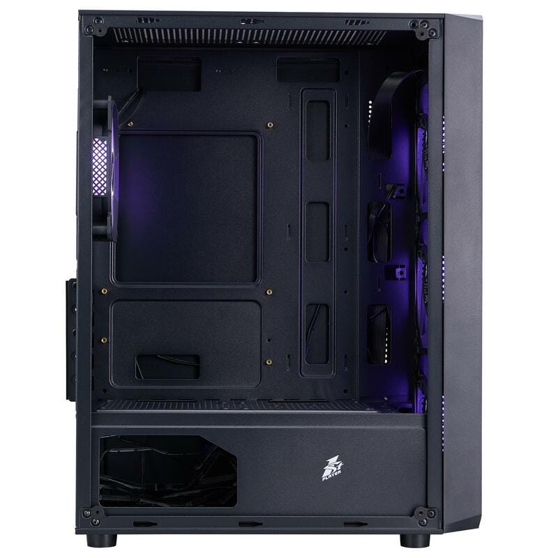 Корпус 1stPlayer FD3-M-BK-4F7 Black без БП