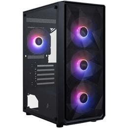 Корпус 1stPlayer FD3-M-BK-4F7 Black без БП