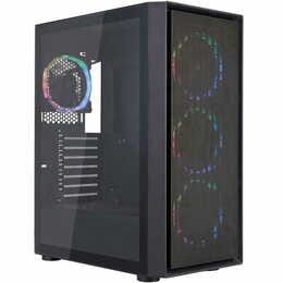 Корпус 1stPlayer Go6-BK-4FS7 Black без БП