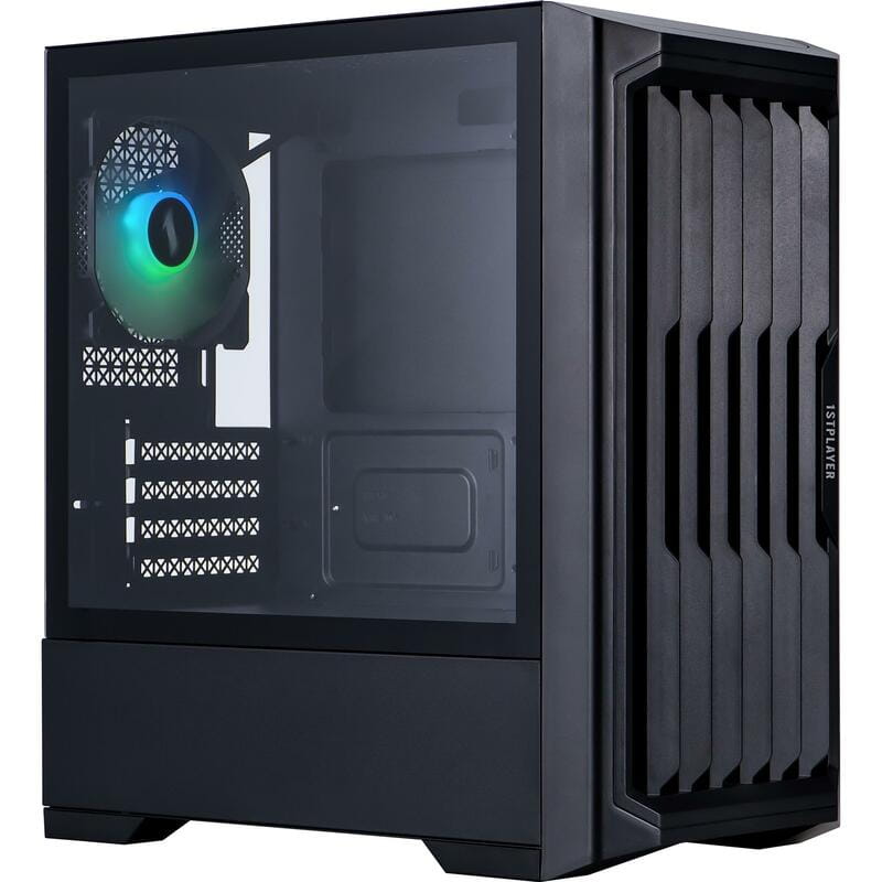 Корпус 1stPlayer H2-BK-4F7 Black без БЖ