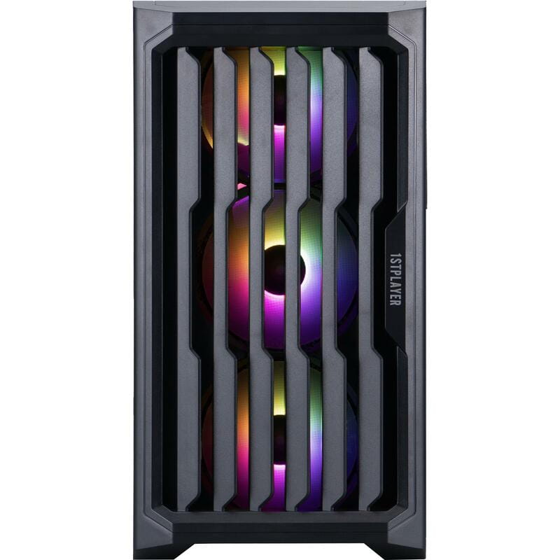 Корпус 1stPlayer H2-BK-4F7 Black без БЖ