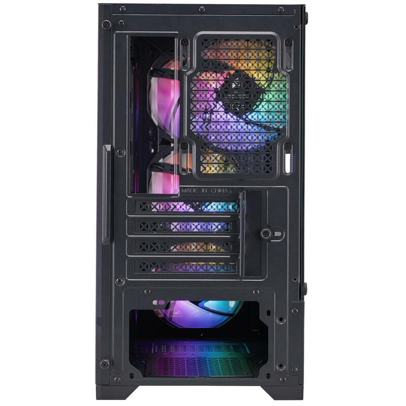Корпус 1stPlayer H2-BK-4F7 Black без БЖ