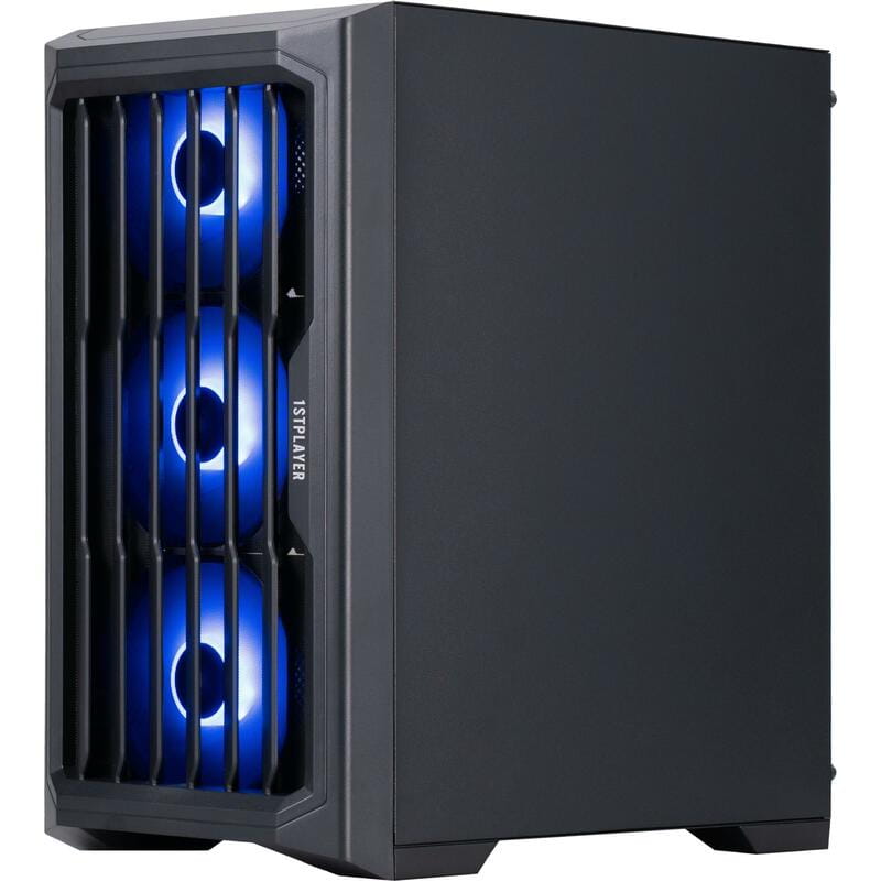 Корпус 1stPlayer H2-BK-4F7 Black без БЖ