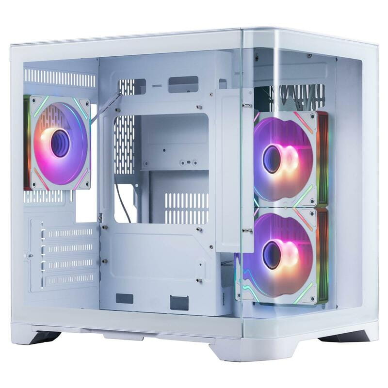 Корпус 1stPlayer UV5-WH-2FC7R-W-1FC7-W White без БП