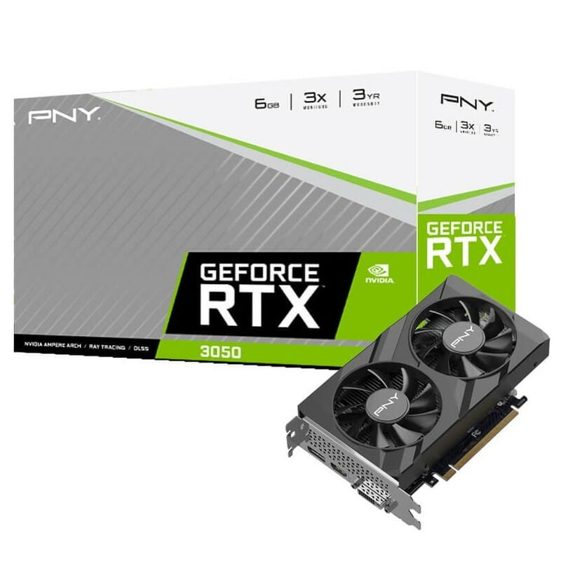 Відеокарта GF RTX 3050 6GB GDDR6 PNY (VCG30506DFXPB1)