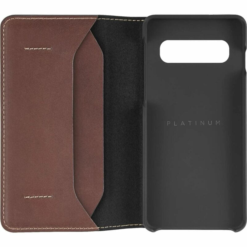 Чохол-книжка Platinum Leather Wallet для Samsung Galaxy S10 SM-G973 Brown (PT-MGS10LWFBR)
