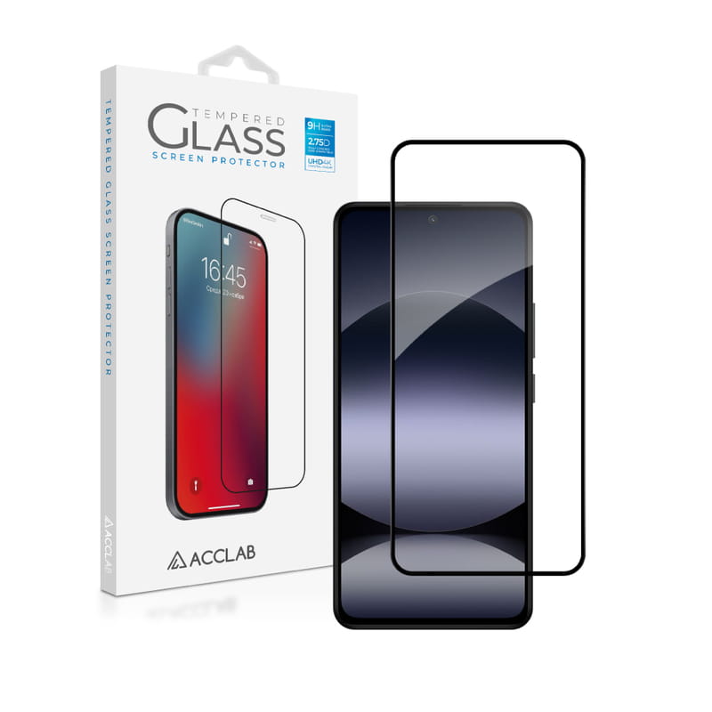 Защитное стекло ACCLAB Full Glue для Xiaomi Redmi Note 14 4G Black (1283126607233)