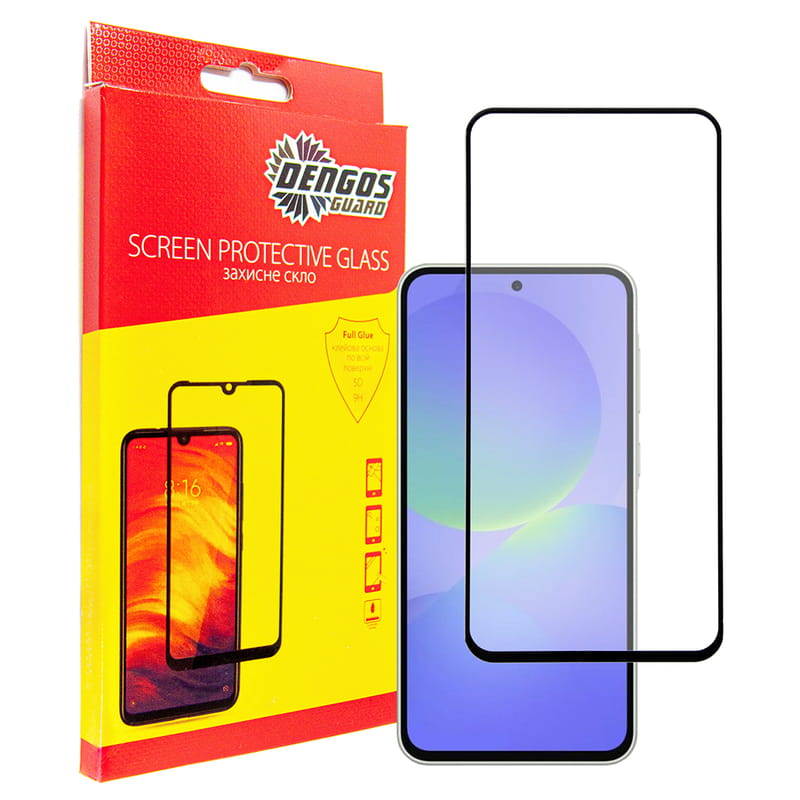 Защитное стекло Dengos для Samsung Galaxy A36 5G SM-A366 Black Full Glue (TGFG-387)