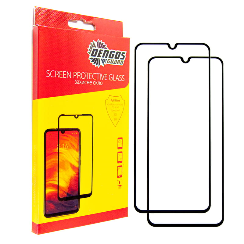 Защитное стекло Dengos для Samsung Galaxy A26 SM-A266 Black Full Glue (DG-TG2P-67) 2шт