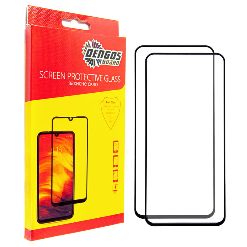 Защитное стекло Dengos для Samsung Galaxy A36 5G SM-A366 Black Full Glue (DG-TG2P-68) 2шт
