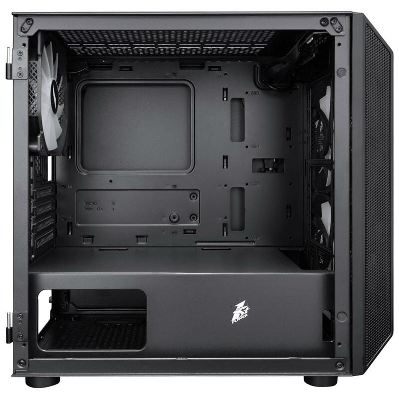 Корпус 1stPlayer D3-BK-3F7-14 Black без БП