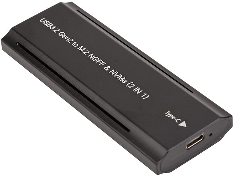 Внешний карман PowerPlant для SSD M.2 PCIe NGFF/NVMe USB3.2, 20Gbps (HC380527)