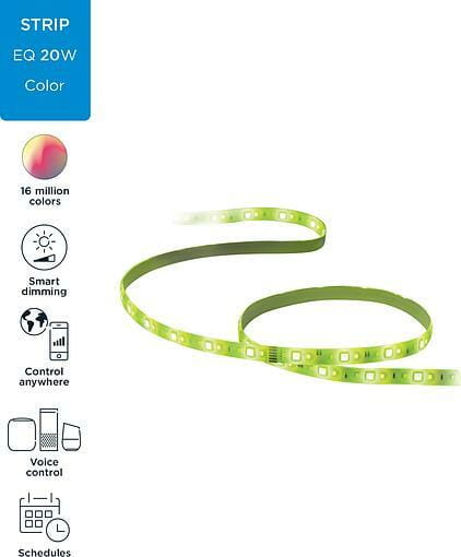 Світлодіодна стрічка розумна WiZ LED 2700-6500K 1600Лм RGB Wi-Fi 2 м, White (929002524801)