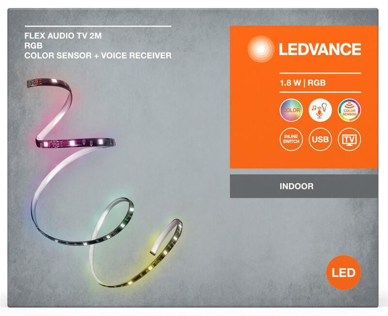 Світлодіодна стрічка Ledvance Flex Audio TV 1,8W, RGB Colorsen USB 2 м, White (4099854095283)