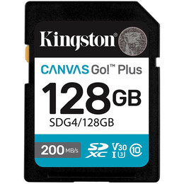 Карта пам`ятi SDXC 128GB UHS-I/U3 Class 10 Kingston Canvas Go! Plus R200/W200MB/s (SDG4/128GB)