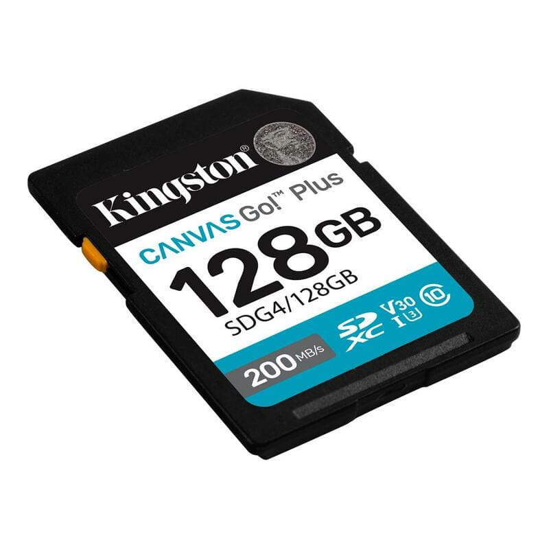 Карта памяти SDXC  128GB UHS-I/U3 Class 10 Kingston Canvas Go! Plus R200/W200MB/s (SDG4/128GB)