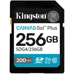 Карта пам`ятi SDXC  256GB UHS-I/U3 Class 10 Kingston Canvas Go! Plus R200/W160MB/s (SDG4/256GB)