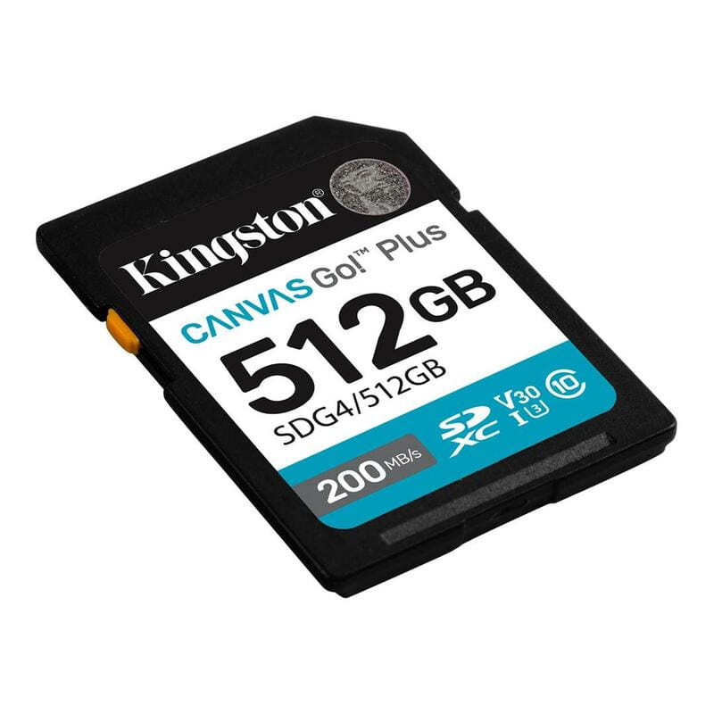 Карта пам`ятi SDXC  512GB UHS-I/U3 Class 10 Kingston Canvas Go! Plus R200/W160MB/s (SDG4/512GB)