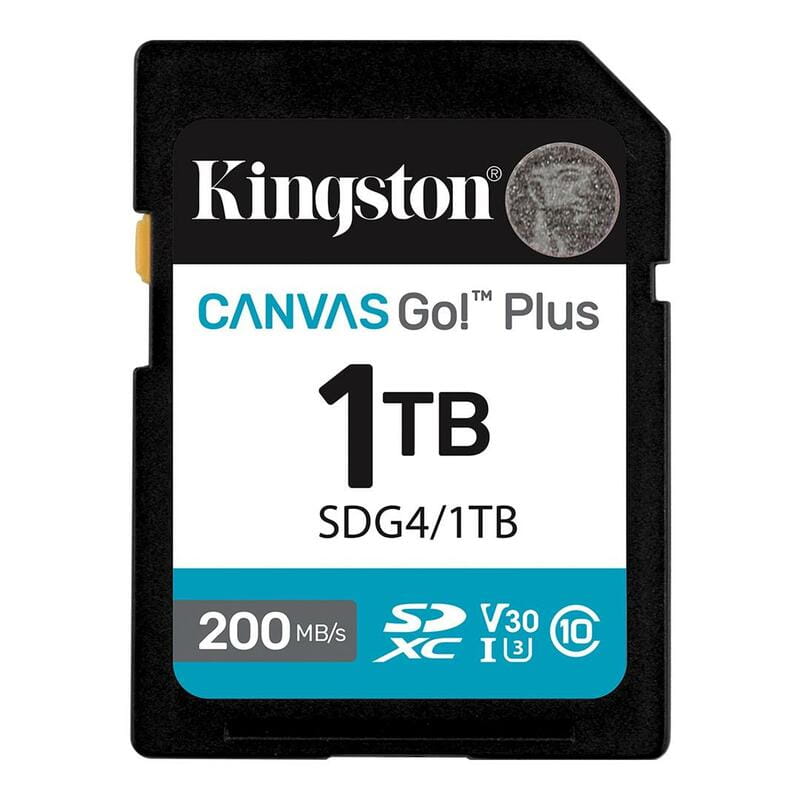 Карта памяти SDXC 1TB UHS-I/U3 Class 10 Kingston Canvas Go! Plus R200/W160MB/s (SDG4/1TB)