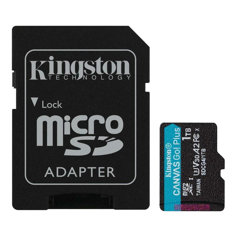 Карта памяти MicroSDXC 1TB UHS-I/U3 Class 10 Kingston Canvas Go! Plus R200/W160MB/s + SD-адаптер (SDCG4/1TB)