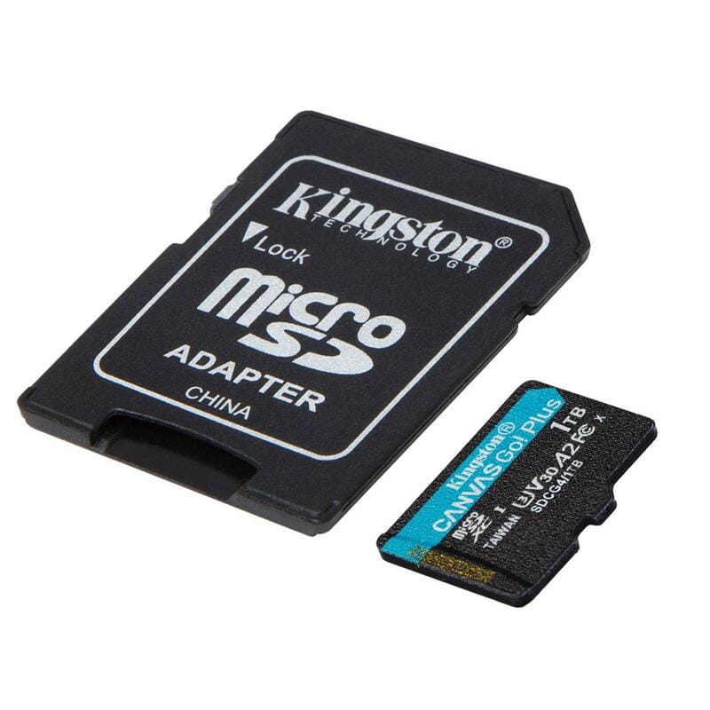 Карта памяти MicroSDXC 1TB UHS-I/U3 Class 10 Kingston Canvas Go! Plus R200/W160MB/s + SD-адаптер (SDCG4/1TB)