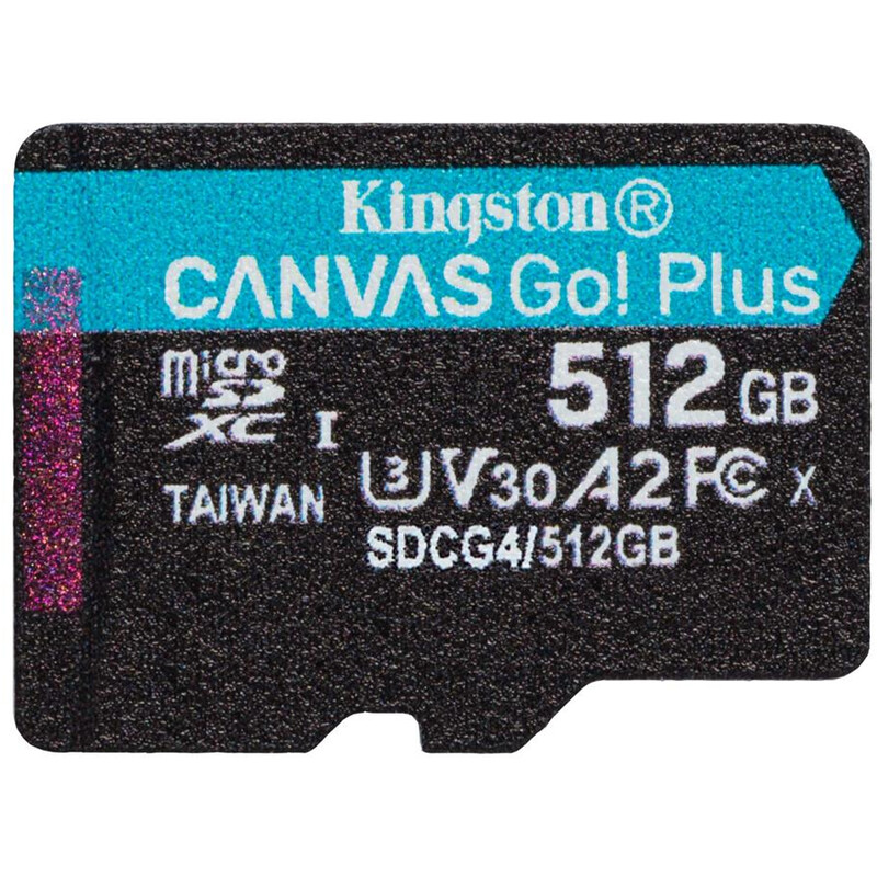 Карта пам`яті MicroSDXC  512GB UHS-I/U3 Class 10 Kingston Canvas Go! Plus R200/W160MB/s (SDCG4/512GBSP)